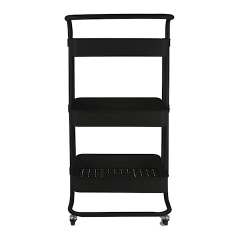 3-Tier Rolling Storage Cart, Black, Metal, sold by At Home