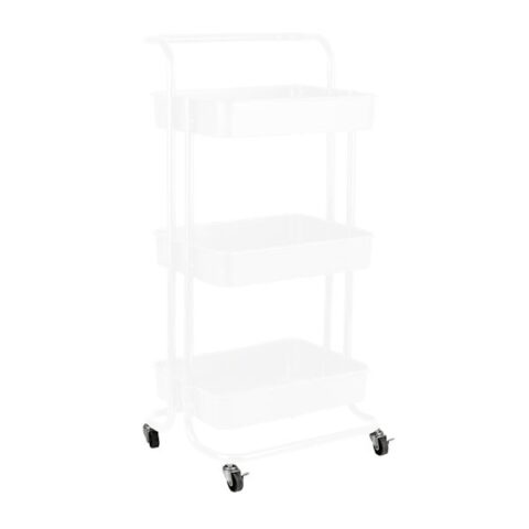 3-Tier Rolling Storage Cart, White, Metal, sold by At Home