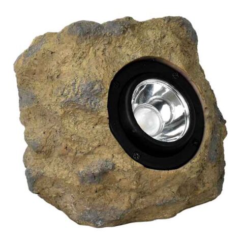 30-Lumen Solar Adjustable Rock Spotlight, Grey, Plastic, sold by At Home
