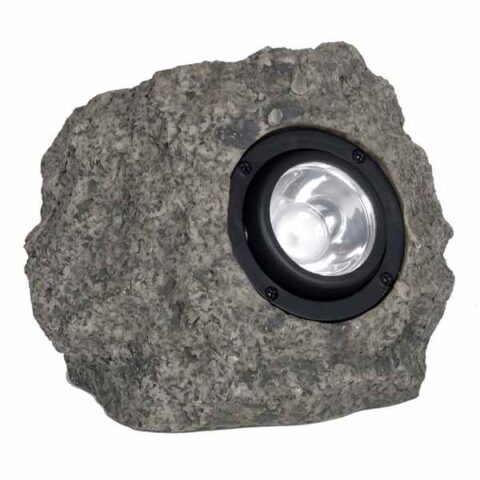30-Lumen Solar Adjustable Rock Spotlight, Grey, Plastic, sold by At Home