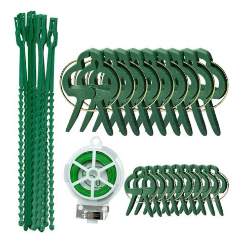 31-Piece Plant Binding Clip Set, Green, Plastic, sold by At Home