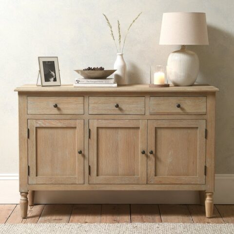 3 Door Sideboard – Camille Limewash Oak – The Cotswold Company