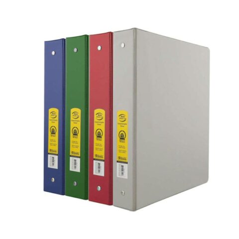 1.5″ 3-Ring Binder – 2 Pockets Assorted Colors