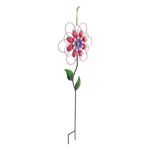 32In Flower Yard Stake- Pink, Metal, sold by At Home
