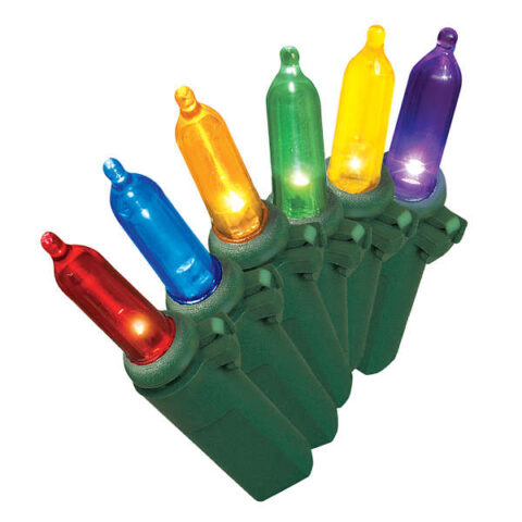 350-Count Multicolor Mini Lights With Green Wire, Plastic, sold by At Home