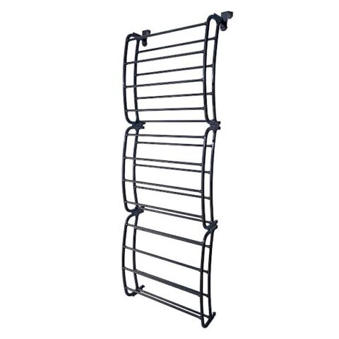 36-Pair Over The Door Shoe Organizer, Black, Plastic, sold by At Home