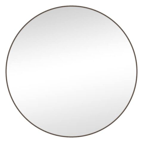 36D Brown Aluminum Round Wall Mirror, sold by At Home