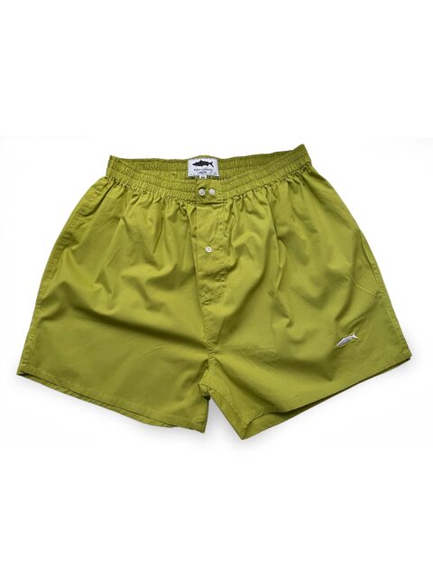 Olive Green Cotton Boxer Shorts | Size: L | Colour: Olive Green