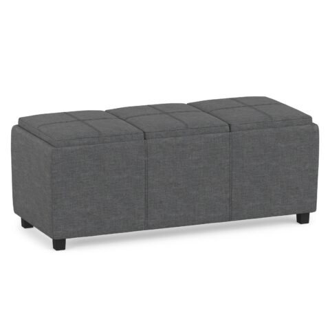 Avalon 3 Trays Ottoman in Linen