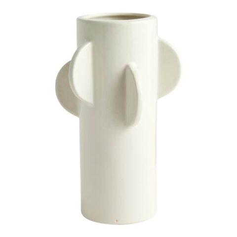 3D White Abstract Ceramic Vase, 9.4", sold by At Home