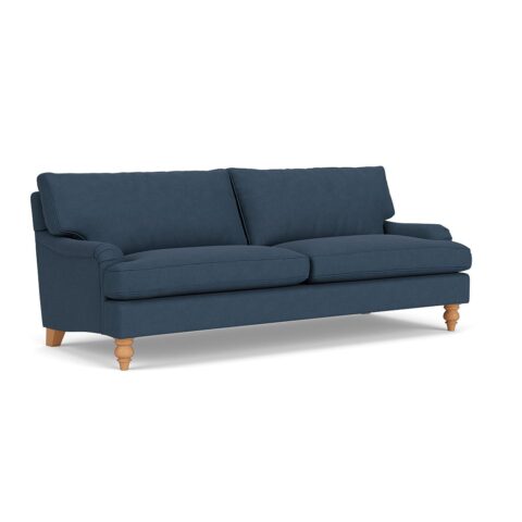 4 Seater Sofa – Indigo – House Linen Mix – Morris – The Cotswold Company