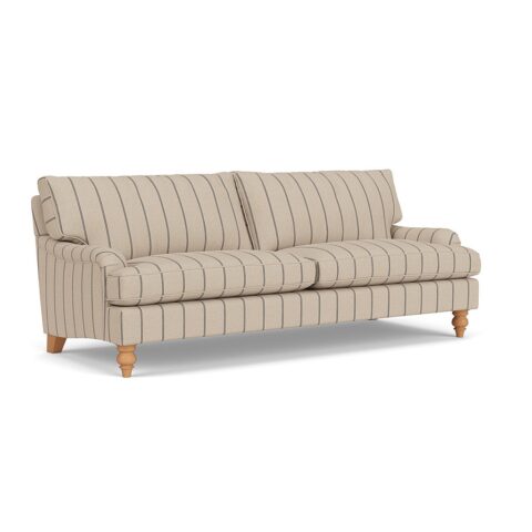 4 Seater Sofa – Charcoal – Compton Stripe – Morris – The Cotswold Company