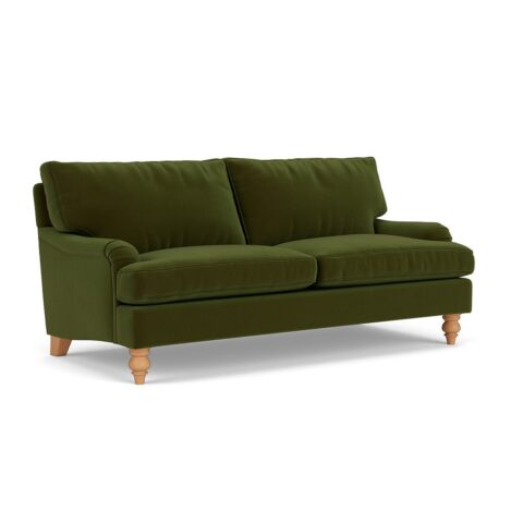 3 Seater Sofa – Forest Green – Matt Velvet – Morris – The Cotswold Company