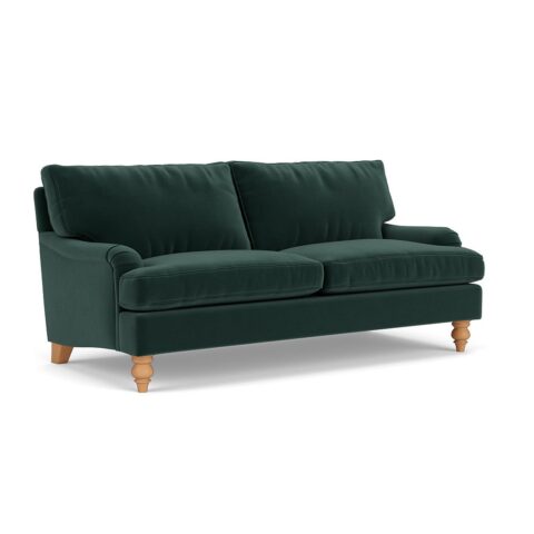 3 Seater Sofa – Lake – Matt Velvet – Morris – The Cotswold Company