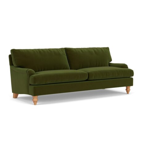 4 Seater Sofa – Forest Green – Matt Velvet – Morris – The Cotswold Company