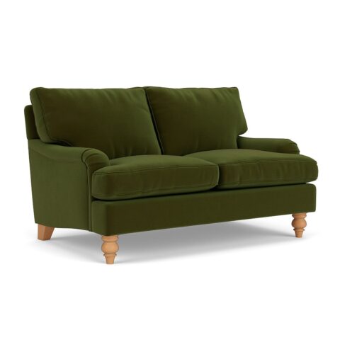 2 Seater Sofa – Forest Green – Matt Velvet – Morris – The Cotswold Company