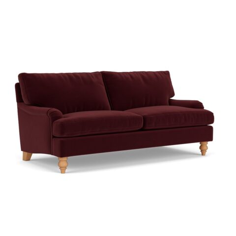 3 Seater Sofa – Dark Rosehip – Matt Velvet – Morris – The Cotswold Company