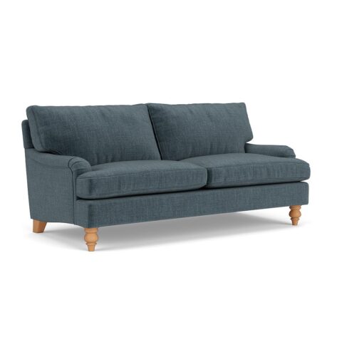 3 Seater Sofa – Teal – Eco Chenille – Morris – The Cotswold Company