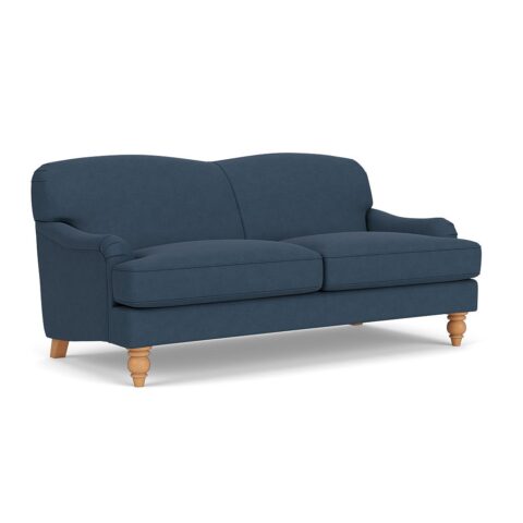 3 Seater Sofa – Indigo – House Linen Mix – Ashbee – The Cotswold Company