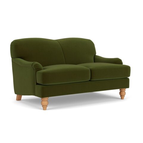 2 Seater Sofa – Forest Green – Matt Velvet – Ashbee – The Cotswold Company