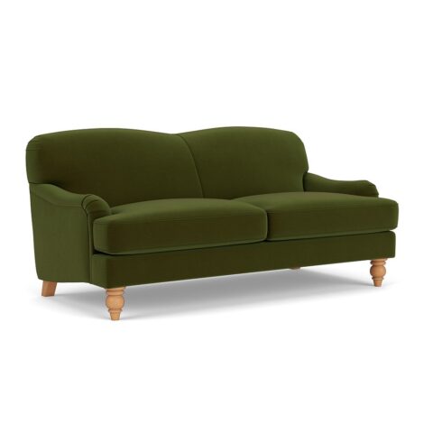 3 Seater Sofa – Forest Green – Matt Velvet – Ashbee – The Cotswold Company