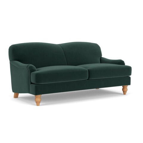 3 Seater Sofa – Lake – Matt Velvet – Ashbee – The Cotswold Company