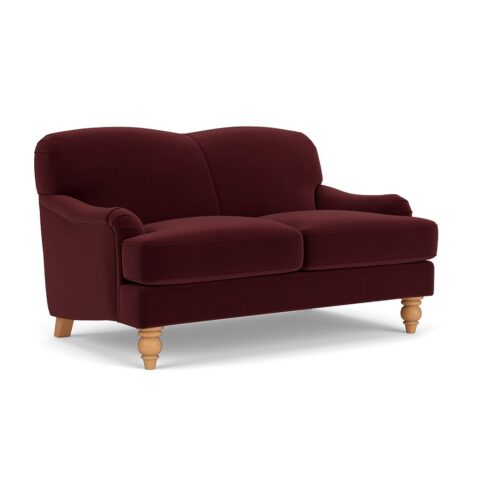 2 Seater Sofa – Dark Rosehip – Matt Velvet – Ashbee – The Cotswold Company