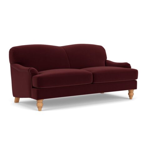 3 Seater Sofa – Dark Rosehip – Matt Velvet – Ashbee – The Cotswold Company