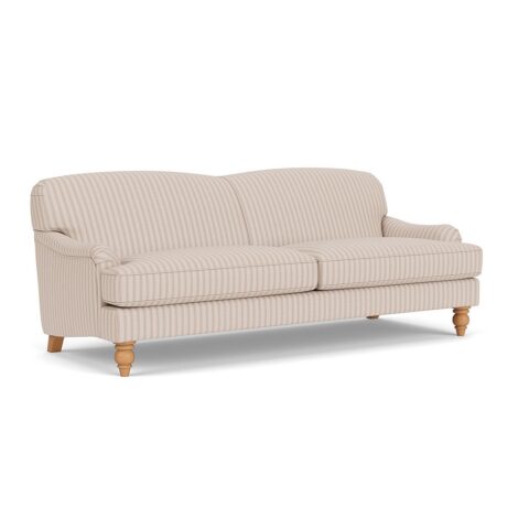 4 Seater Sofa – Flax – Kingham Stripe – Ashbee – The Cotswold Company