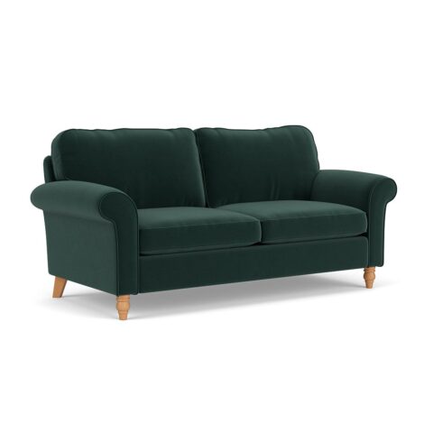 3 Seater Sofa – Lake – Matt Velvet – Hurley – The Cotswold Company
