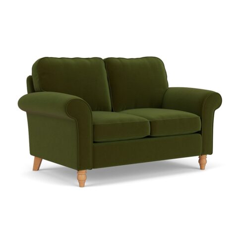 2 Seater Sofa – Forest Green – Matt Velvet – Hurley – The Cotswold Company