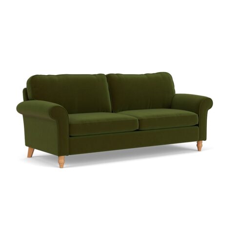 4 Seater Sofa – Forest Green – Matt Velvet – Hurley – The Cotswold Company