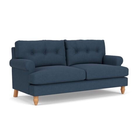 3 Seater Sofa – Indigo – House Linen Mix – Talbot – The Cotswold Company