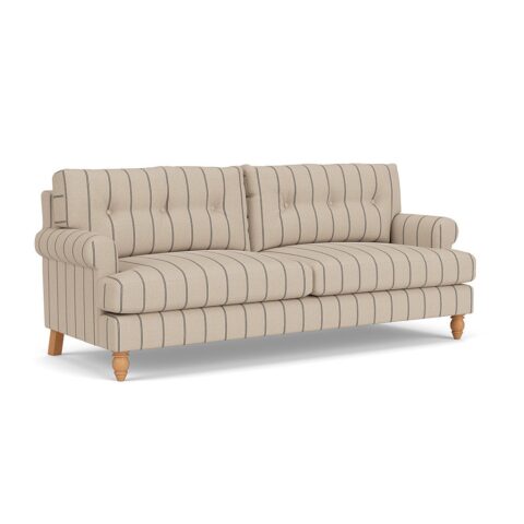 4 Seater Sofa – Charcoal – Compton Stripe – Talbot – The Cotswold Company