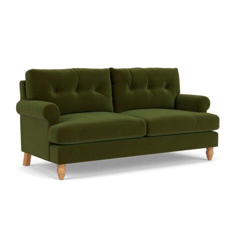 3 Seater Sofa – Forest Green – Matt Velvet – Talbot – The Cotswold Company