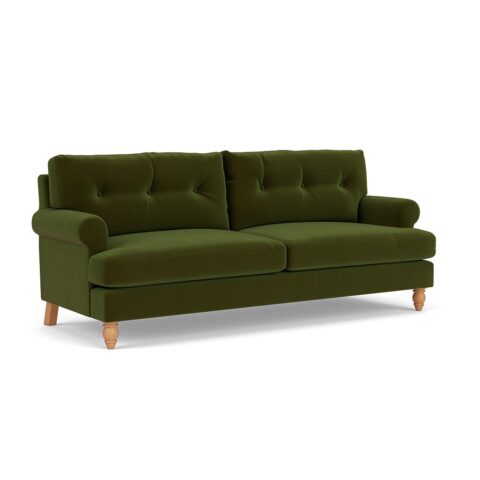 4 Seater Sofa – Forest Green – Matt Velvet – Talbot – The Cotswold Company