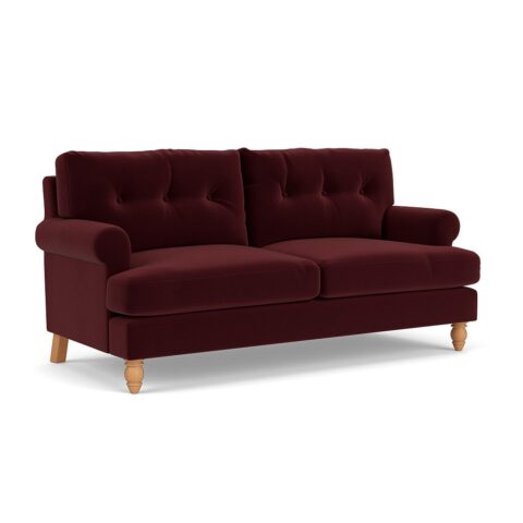 3 Seater Sofa – Dark Rosehip – Matt Velvet – Talbot – The Cotswold Company