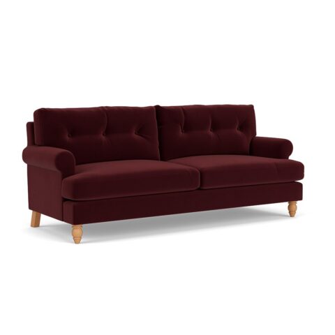 4 Seater Sofa – Dark Rosehip – Matt Velvet – Talbot – The Cotswold Company