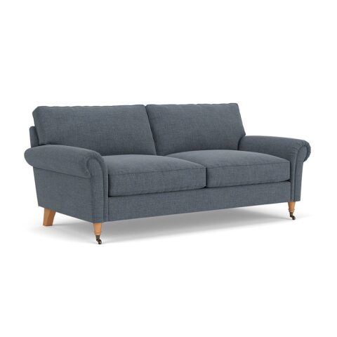 3 Seater Sofa – Indigo – Rustic Weave – Osbourne – The Cotswold Company