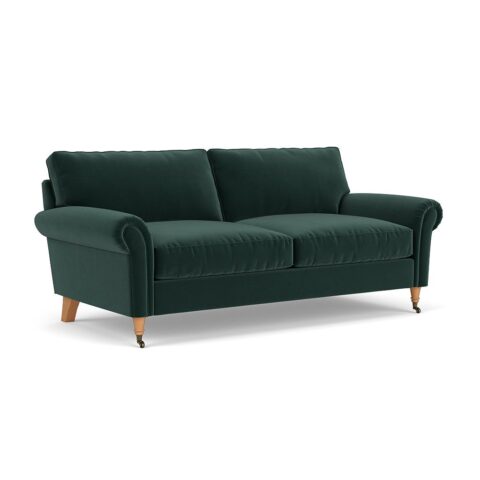 3 Seater Sofa – Lake – Matt Velvet – Osbourne – The Cotswold Company