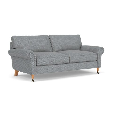 3 Seater Sofa – Navy – Herringbone Weave – Osbourne – The Cotswold Company