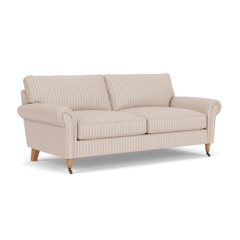 3 Seater Sofa – Flax – Kingham Stripe – Osbourne – The Cotswold Company