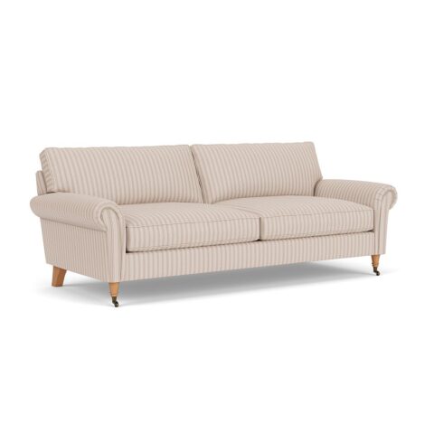 4 Seater Sofa – Flax – Kingham Stripe – Osbourne – The Cotswold Company