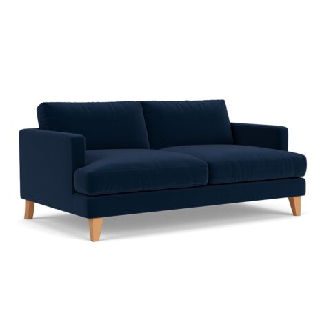 3 Seater Sofa – Deep blue – Matt Velvet – Jackson – The Cotswold Company