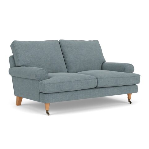 2 Seater Sofa – Teal marl – Rustic weave – Stewart – The Cotswold Company