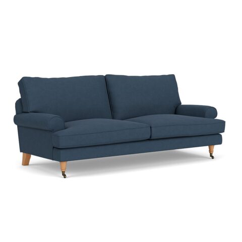 3 Seater Sofa – Indigo – House linen mix – Stewart – The Cotswold Company