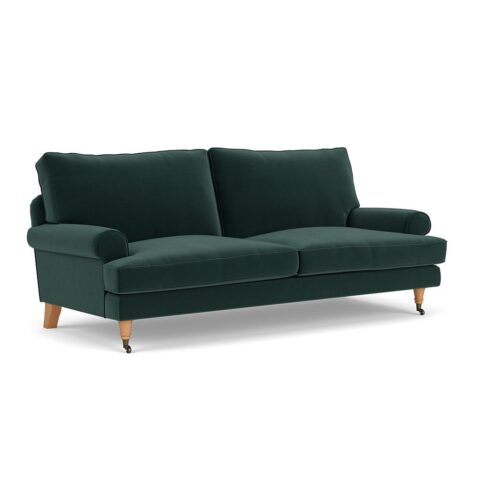 3 Seater Sofa – Lake – Matt Velvet – Stewart – The Cotswold Company