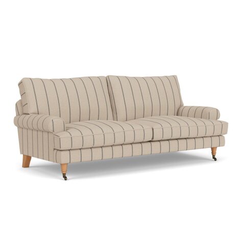 3 Seater Sofa – Charcoal – Compton Stripe – Stewart – The Cotswold Company