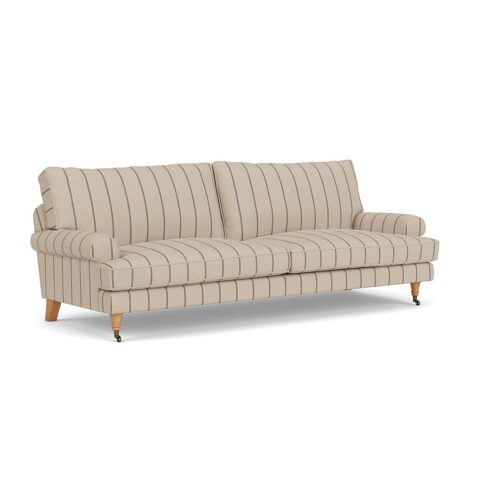 4 Seater Sofa – Charcoal – Compton Stripe – Stewart – The Cotswold Company