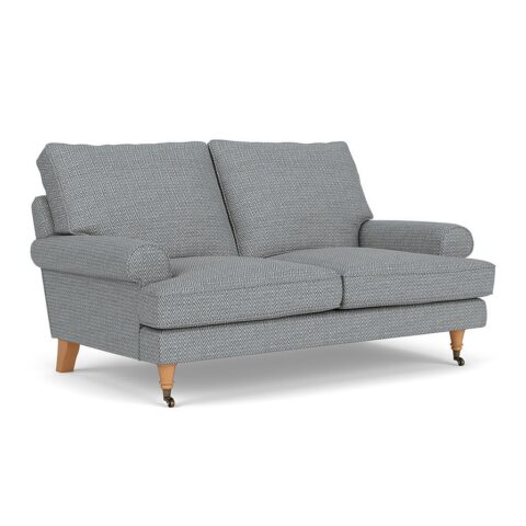 2 Seater Sofa – Navy – Herringbone Weave – Stewart – The Cotswold Company